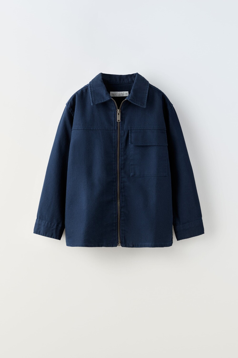 

Футболка на молнии Zara, темно-синий