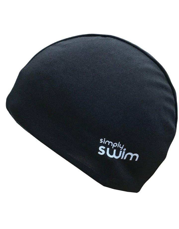 Шапочка для плавания из полиэстера – однотонные цвета Simply Swim, черный шапочки для плавания женская шапочка для плавания с короткими волосами детская шапочка для плавания эластичная шапочка для плавания шап