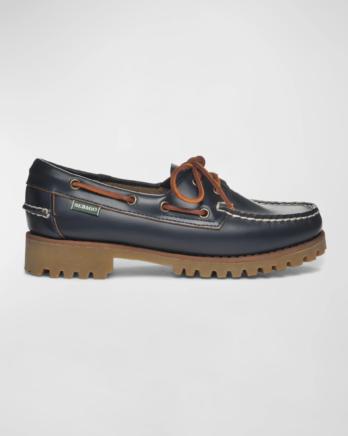 

Кожаные лоферы Ranger-лодочки Sebago, цвет Blue Navy