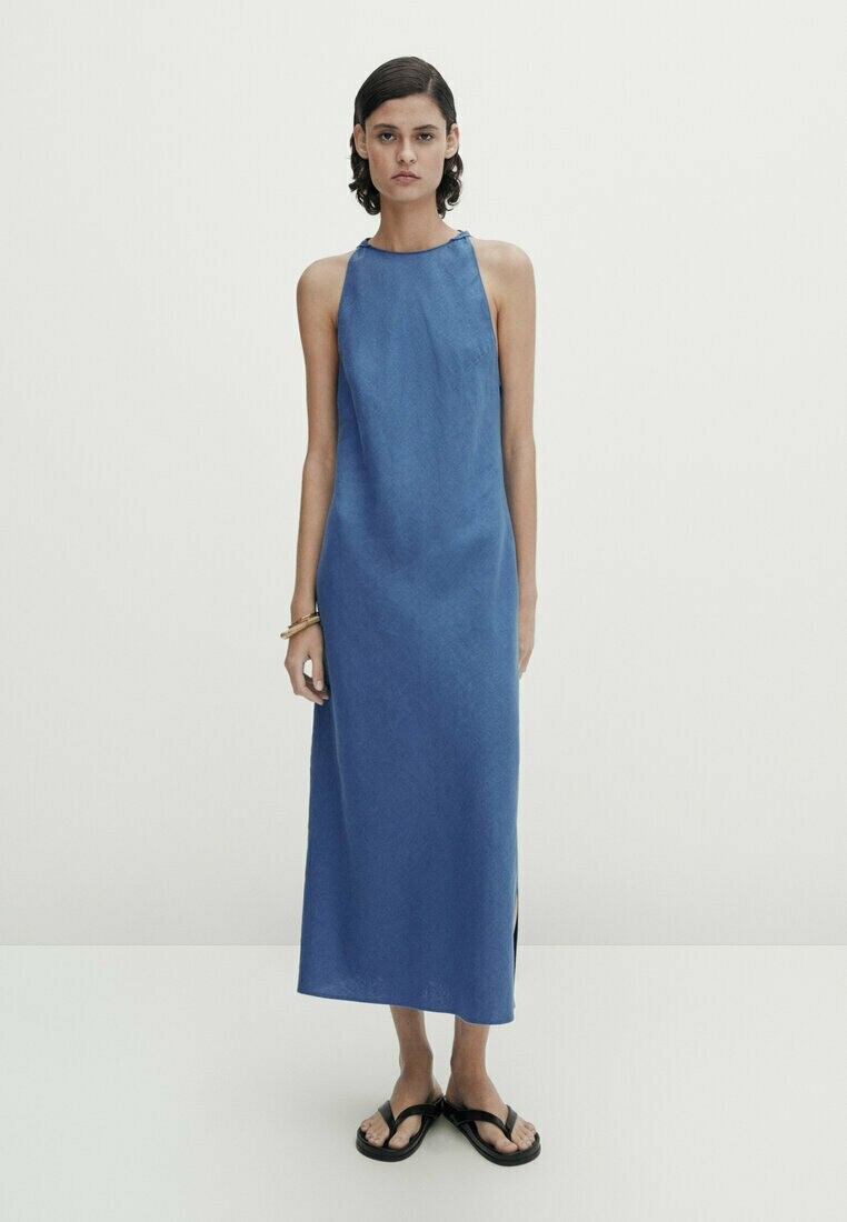 

Длинное платье Massimo Dutti, синий