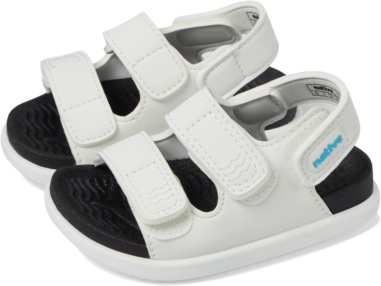 

Сандалии на плоской подошве Frankie Sugarlite Native Shoes Kids, цвет Shell White/Jiffy Black/Shell White