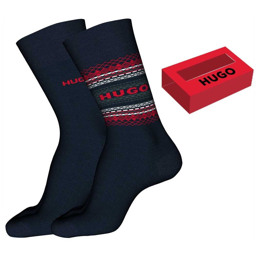 цена Носки HUGO Giftset Xmas C 10253587 2 шт, красный