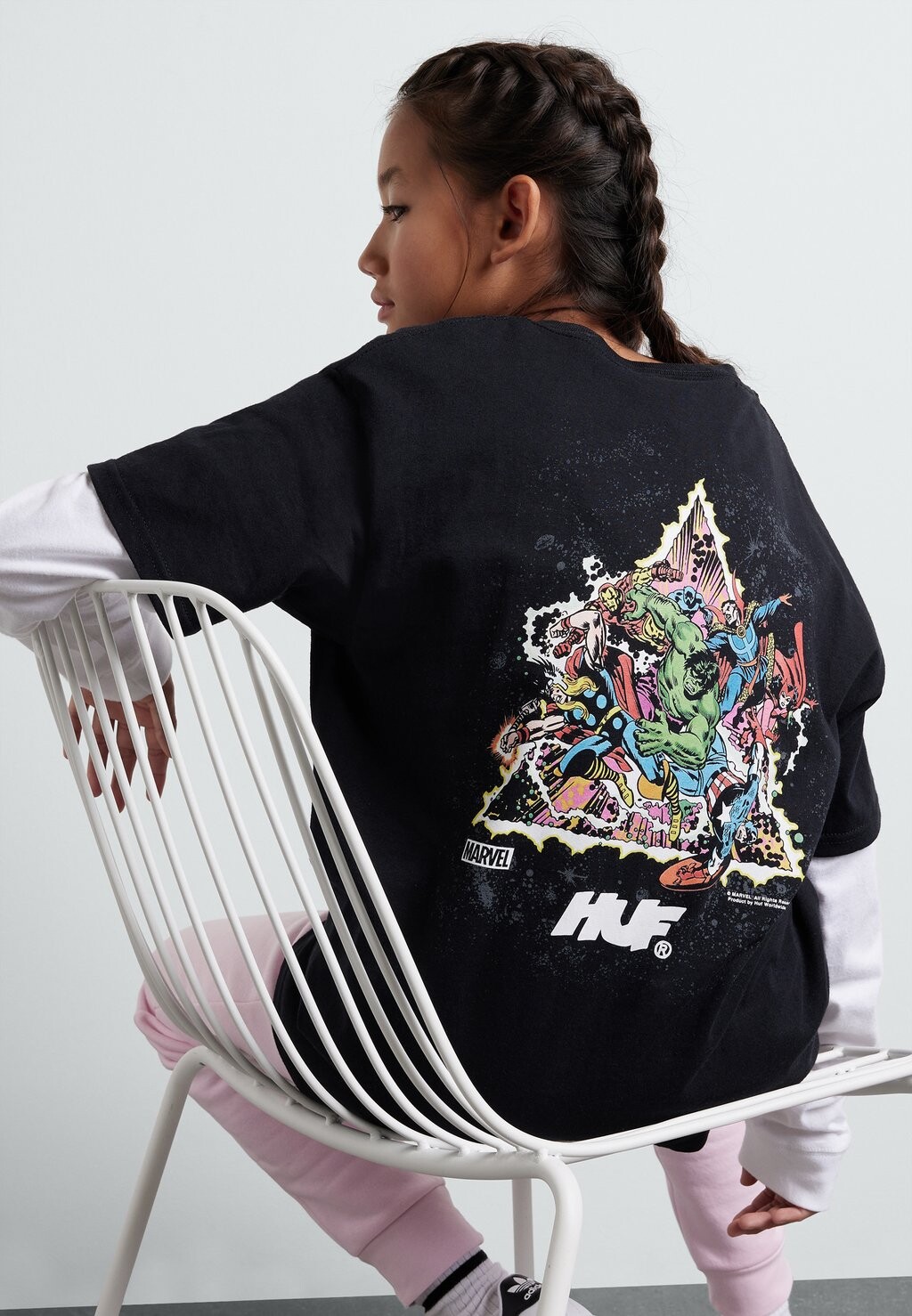 

Футболка с принтом Cosmic Assemblage Tee Unisex HUF, черный