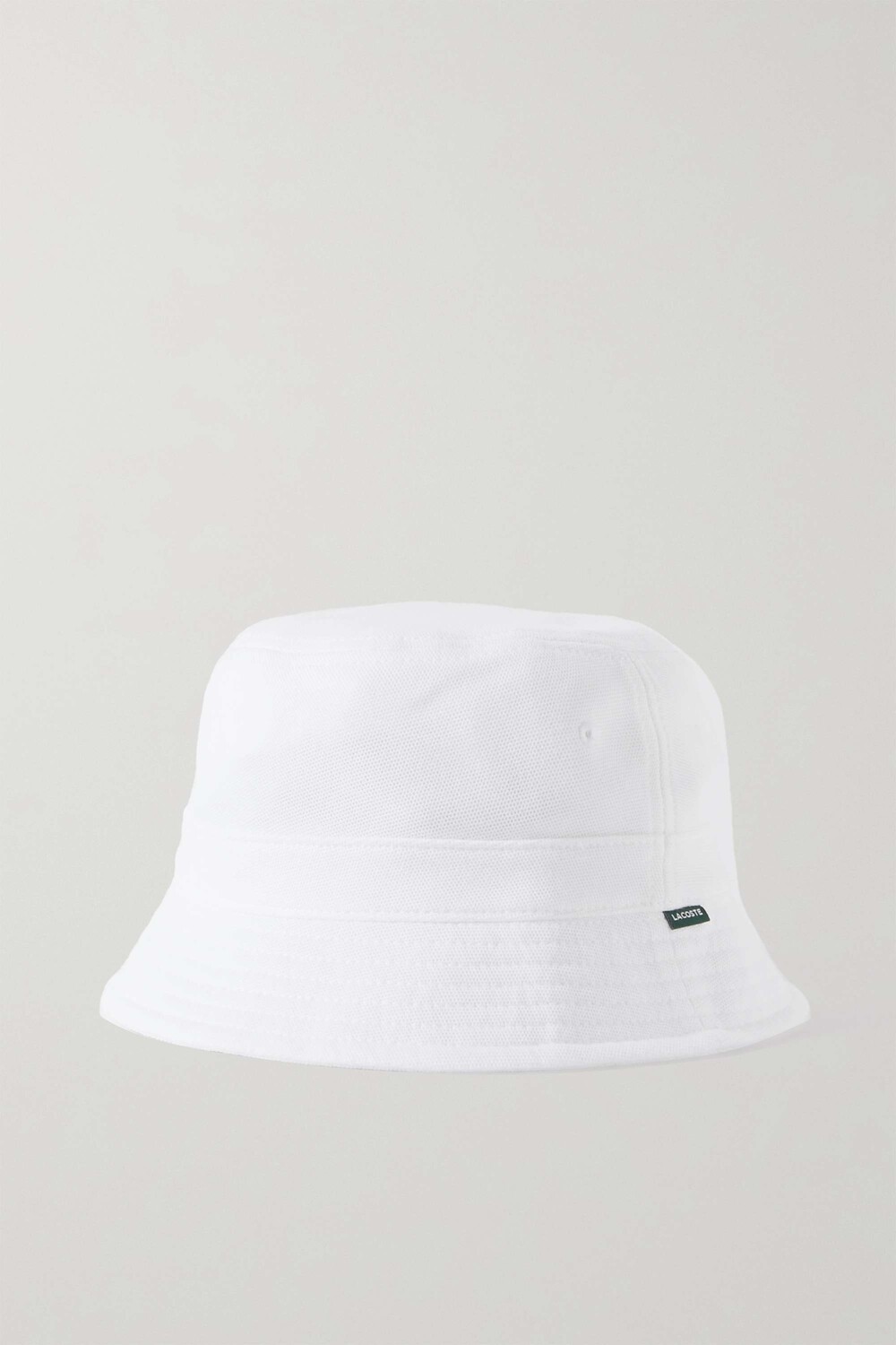 

LACOSTE Панама из хлопкового пике с аппликацией, белый