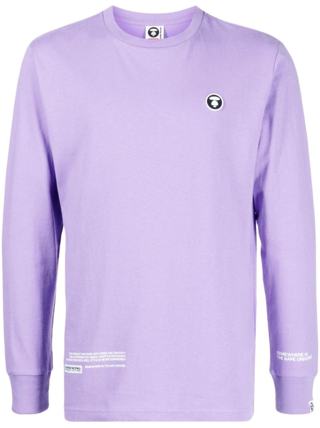 

Толстовка с нашивкой-логотипом AAPE BY *A BATHING APE, фиолетовый