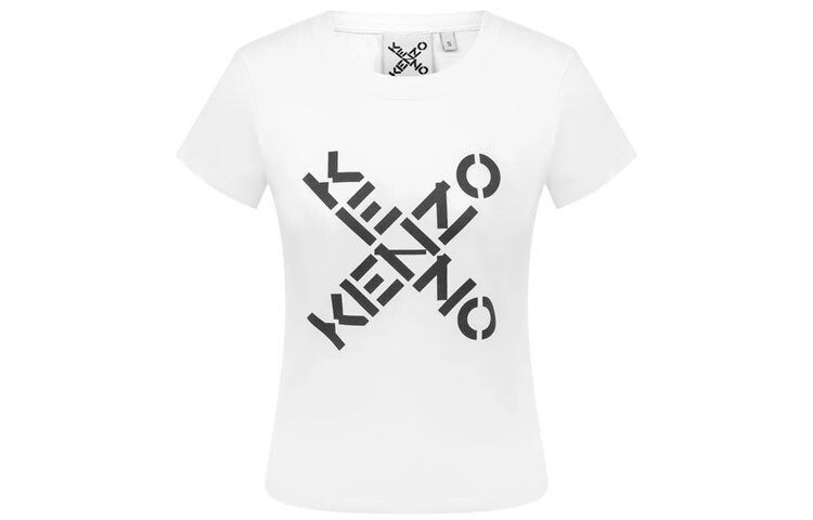 

Футболка женская Kenzo с буквенным логотипом, белый