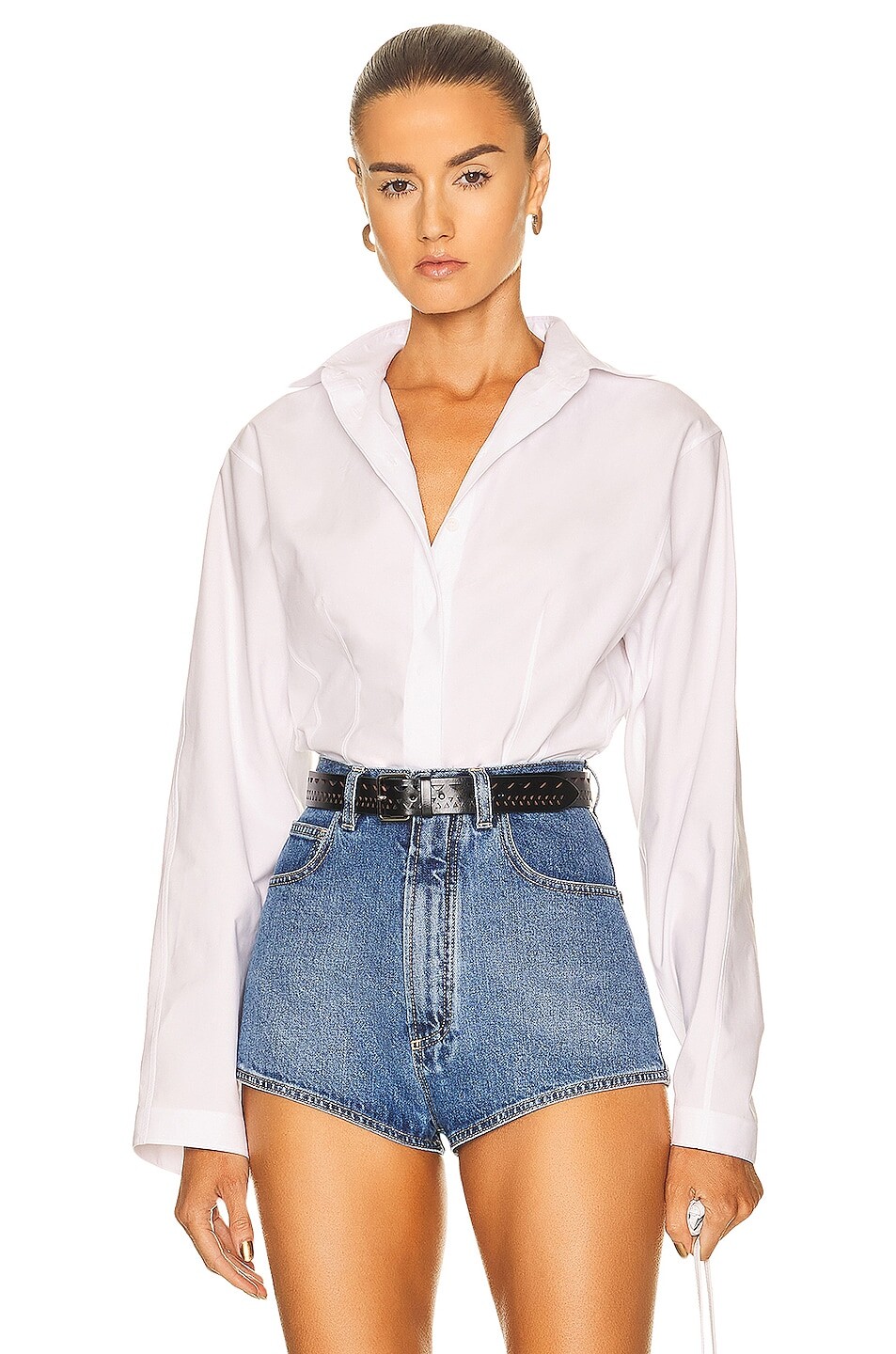 

Футболка Alaïa Corset Shirt, цвет Blanc