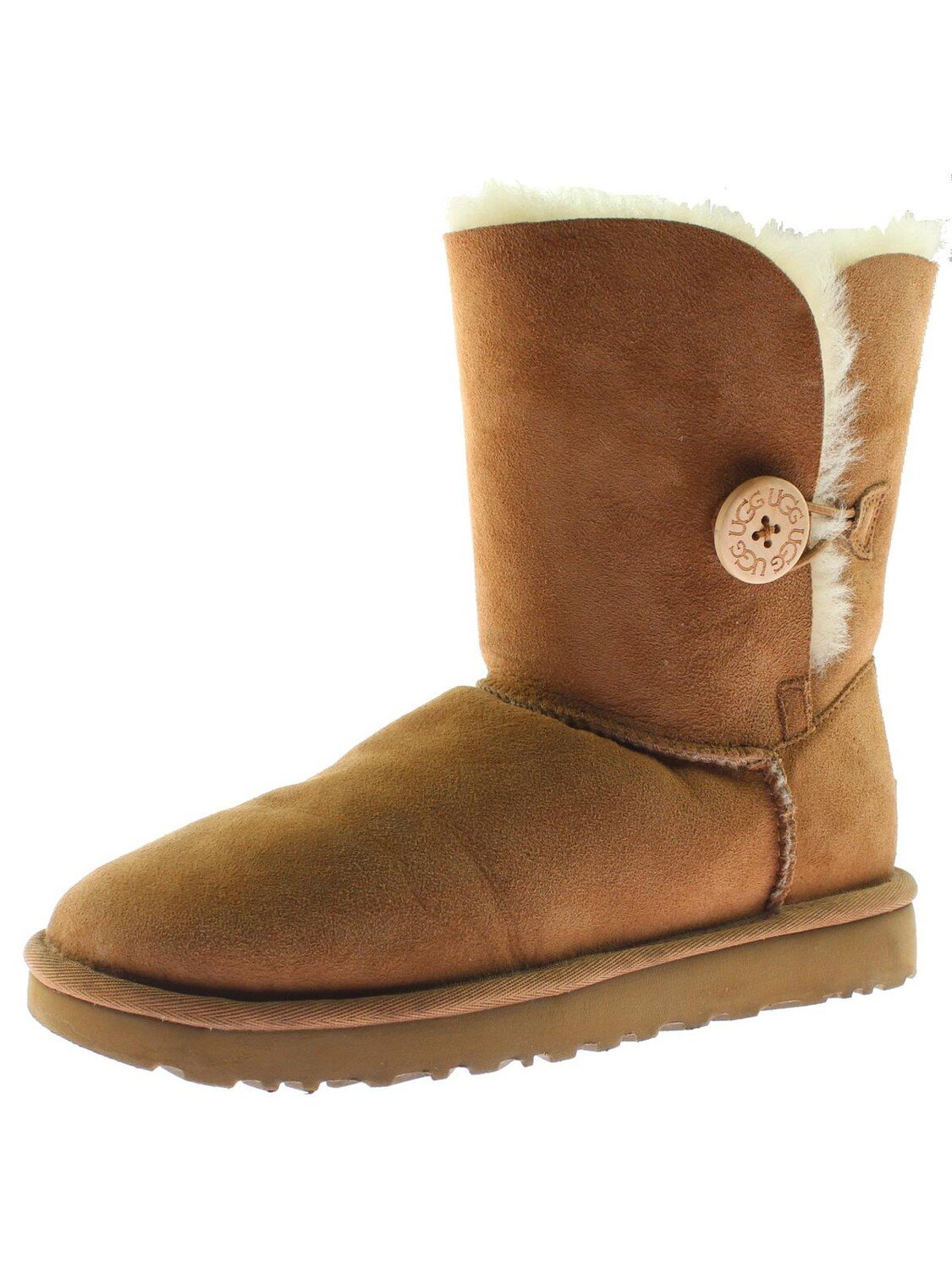 

Женские повседневные замшевые ботинки Bailey Button II на меховой подкладке UGG, цвет Chestnut