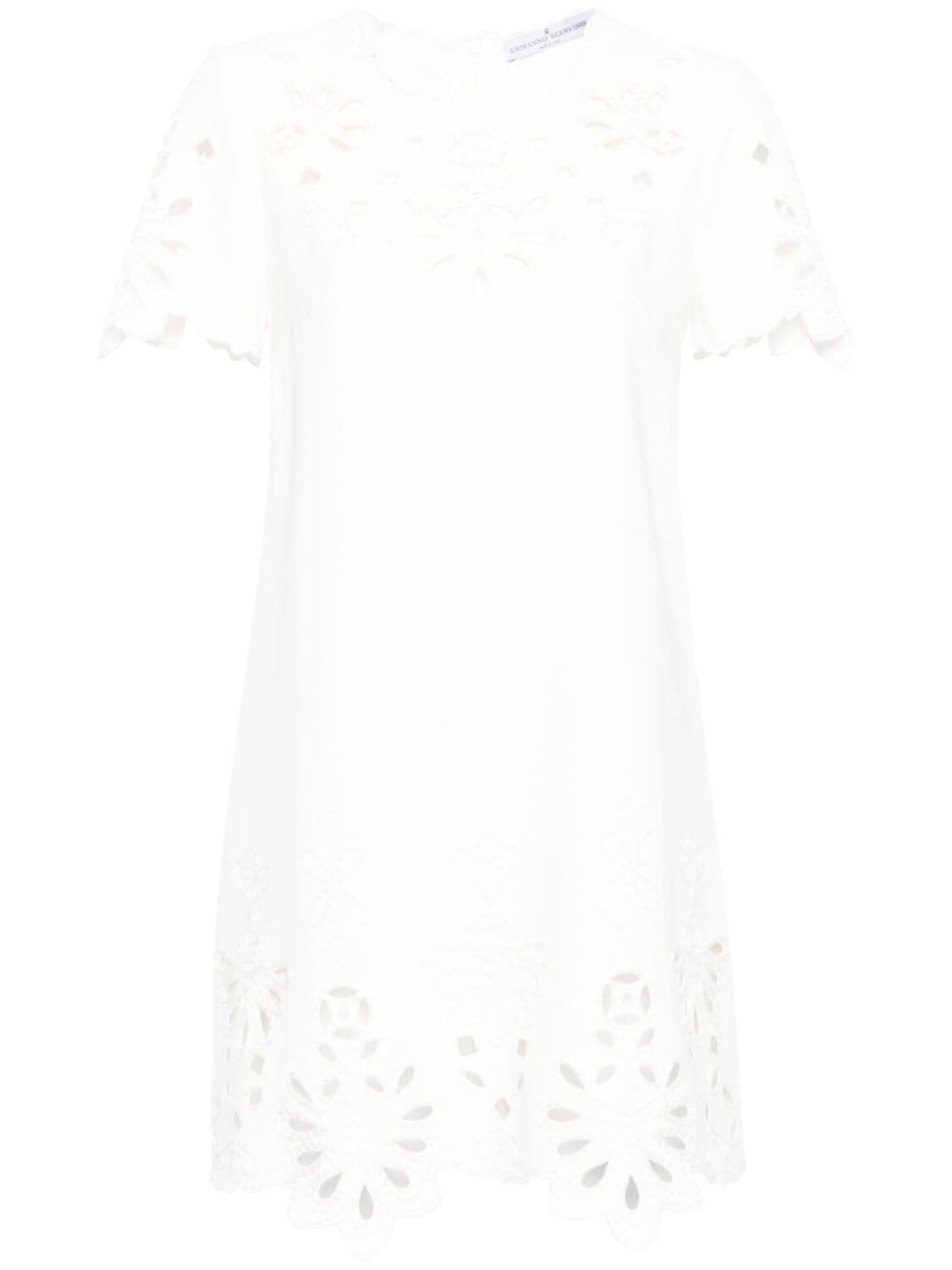 

Ermanno Scervino короткое платье-трапеция с вышивкой, белый