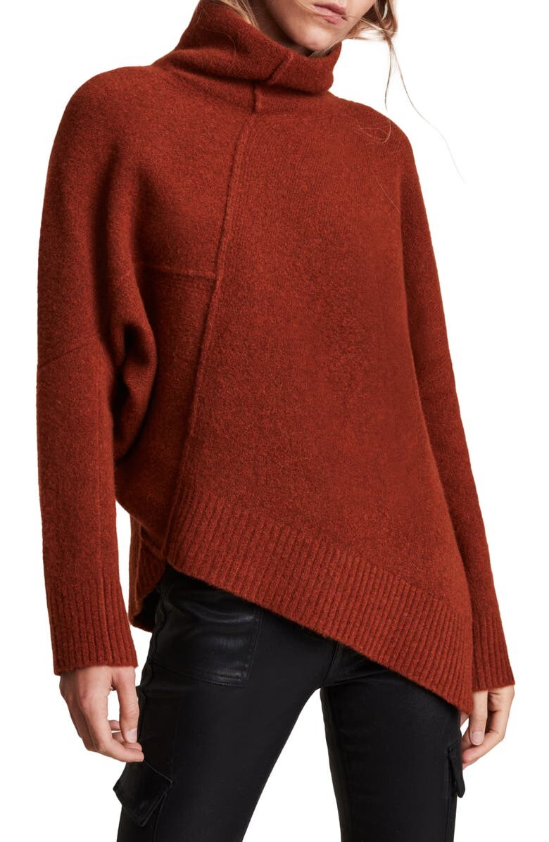 

Свитер из смесовой шерсти с воротником-стойкой ALLSAINTS