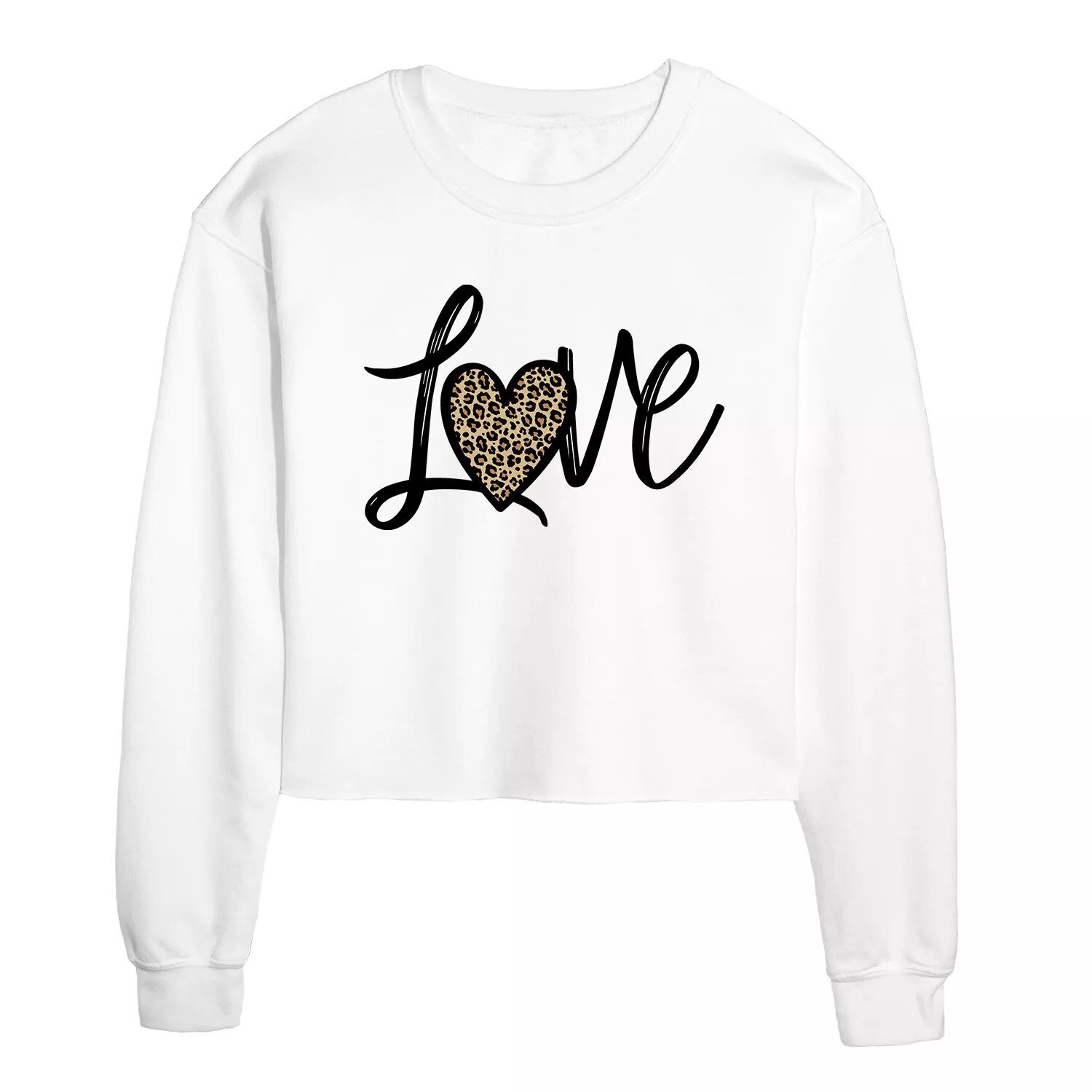 

Укороченный свитшот с леопардовым принтом Love Heart для юниоров Licensed Character, Коричневый