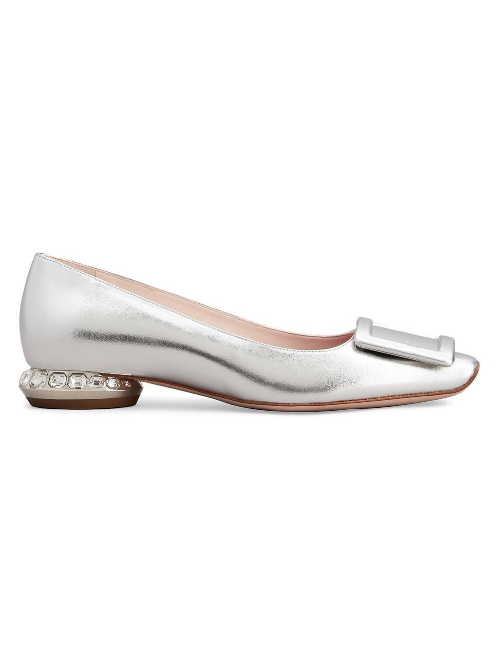 

Балетки с декорированным каблуком и скрытой пряжкой Roger Vivier