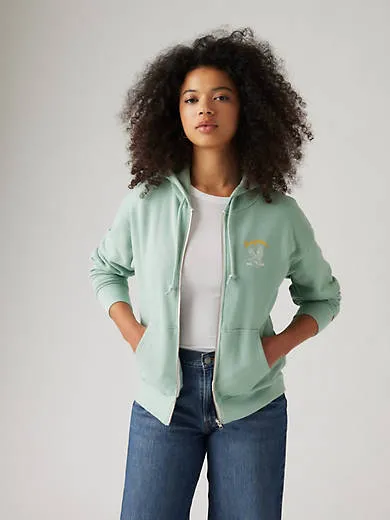 

Толстовка с капюшоном и графическим наследием на молнии Levi's, цвет Pellegrines Blue Surf