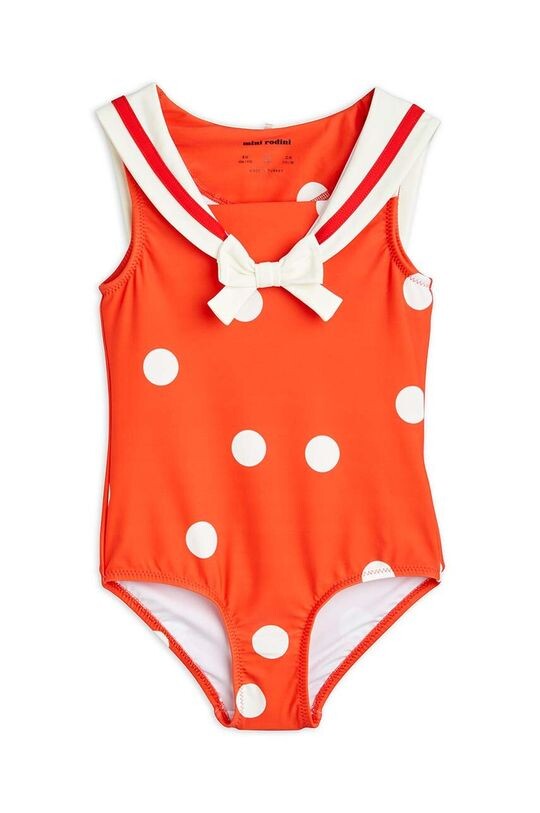 

Сплошной детский купальник Mini Rodini, красный