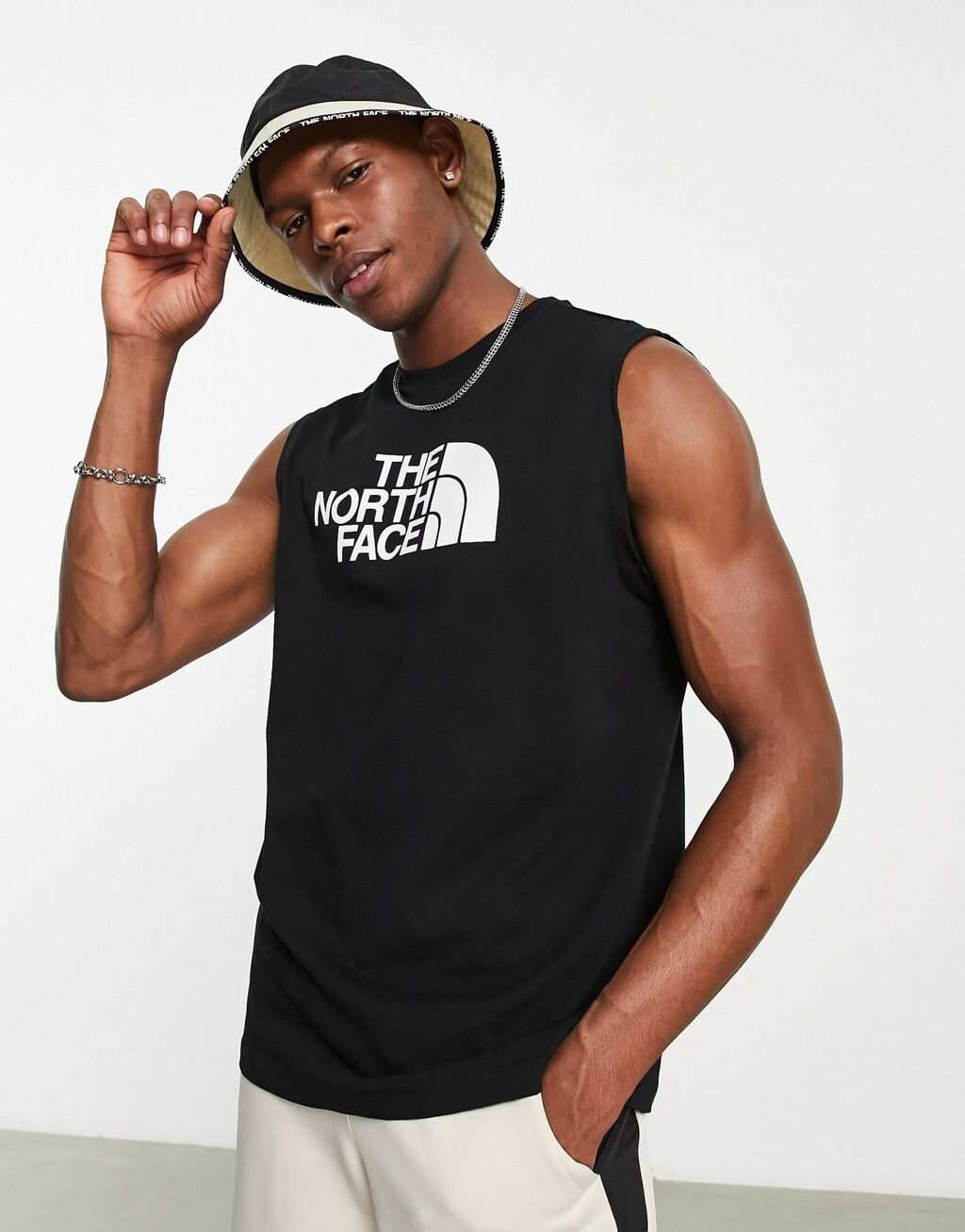 

Черная майка с логотипом на груди North Face Easy