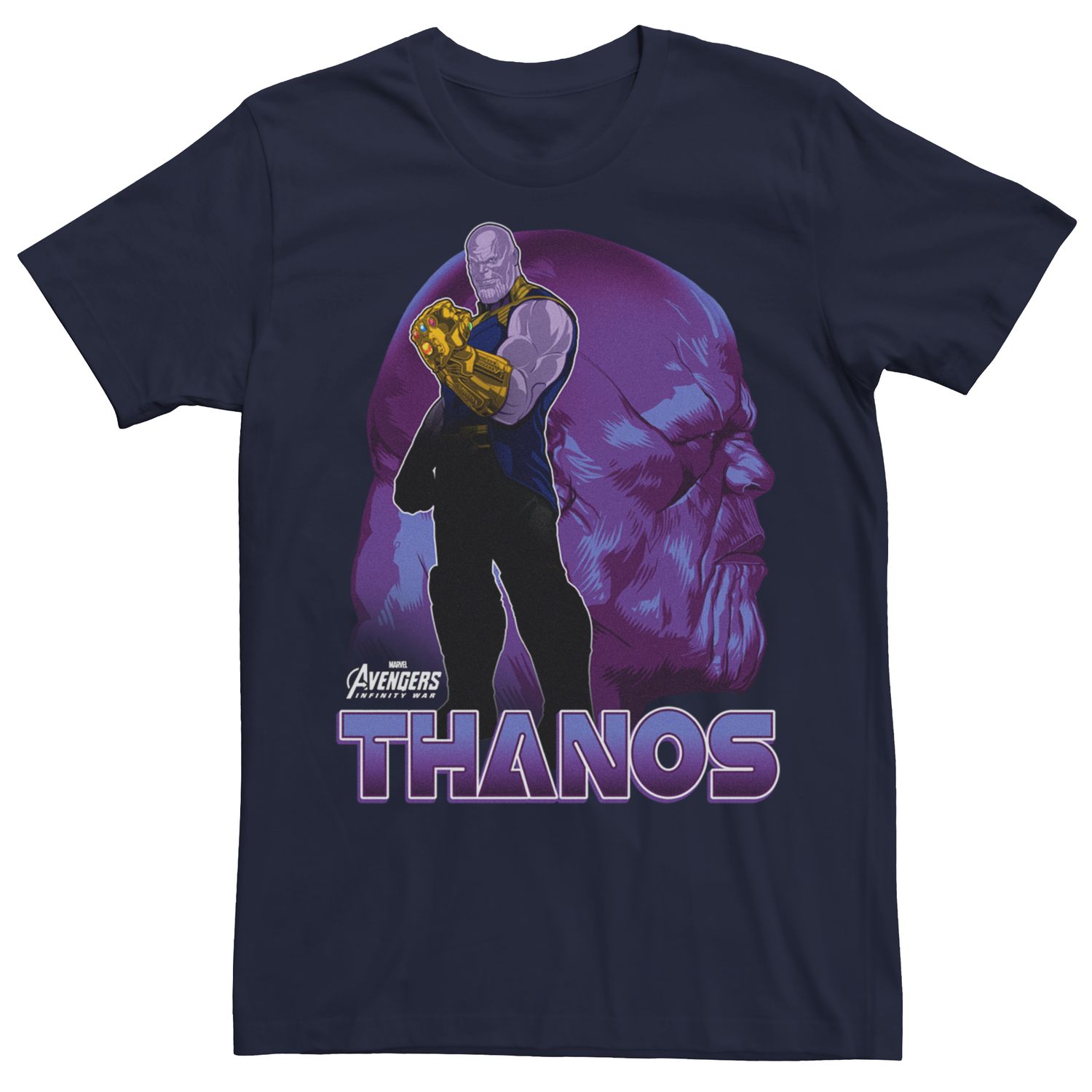 Мужская футболка с изображением силуэта Таноса Marvel Avengers Infinity War Licensed Character