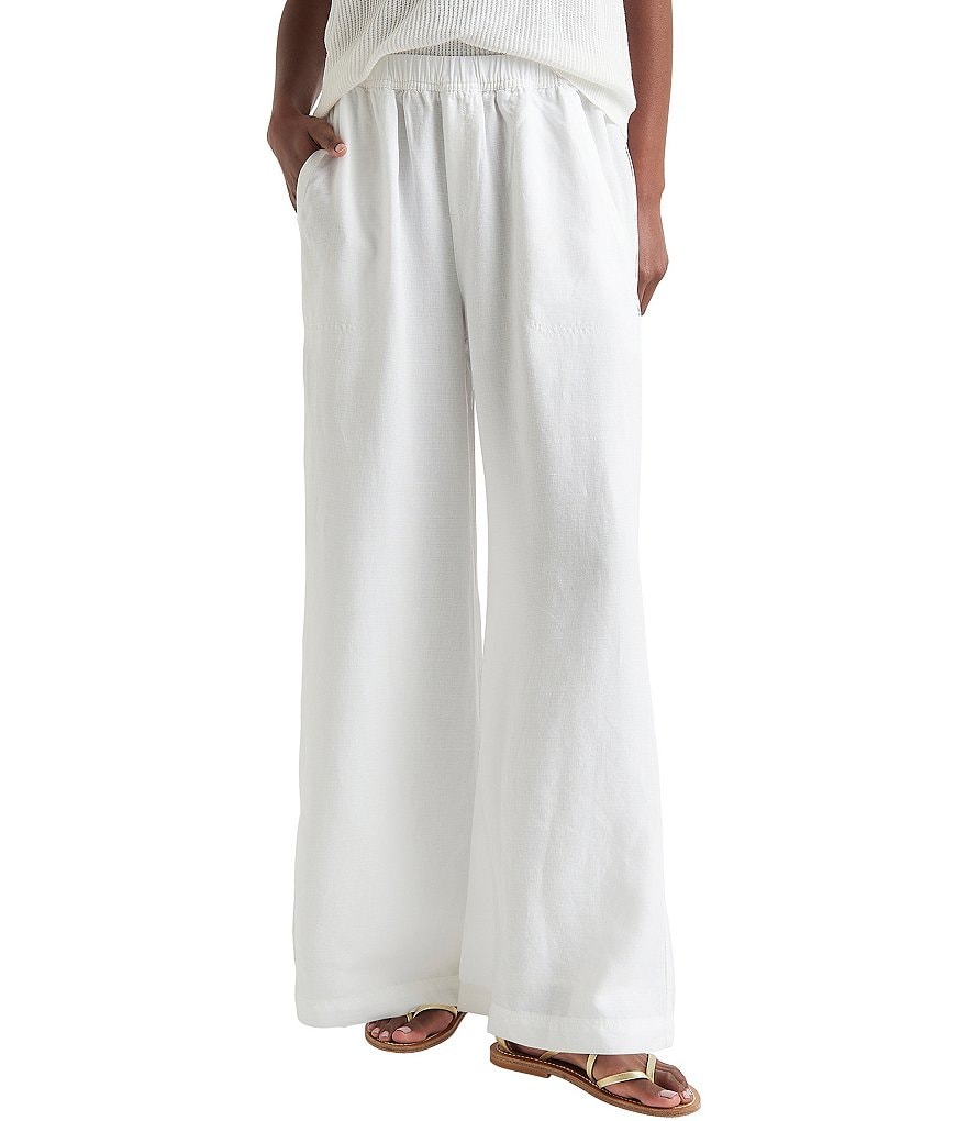 Укороченные брюки-палаццо Splendid Angie, белый укороченные брюки палаццо valentino