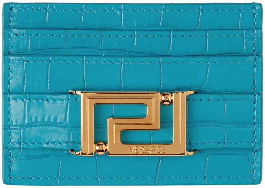 

Визитница синего цвета с изображением богини Greca Versace