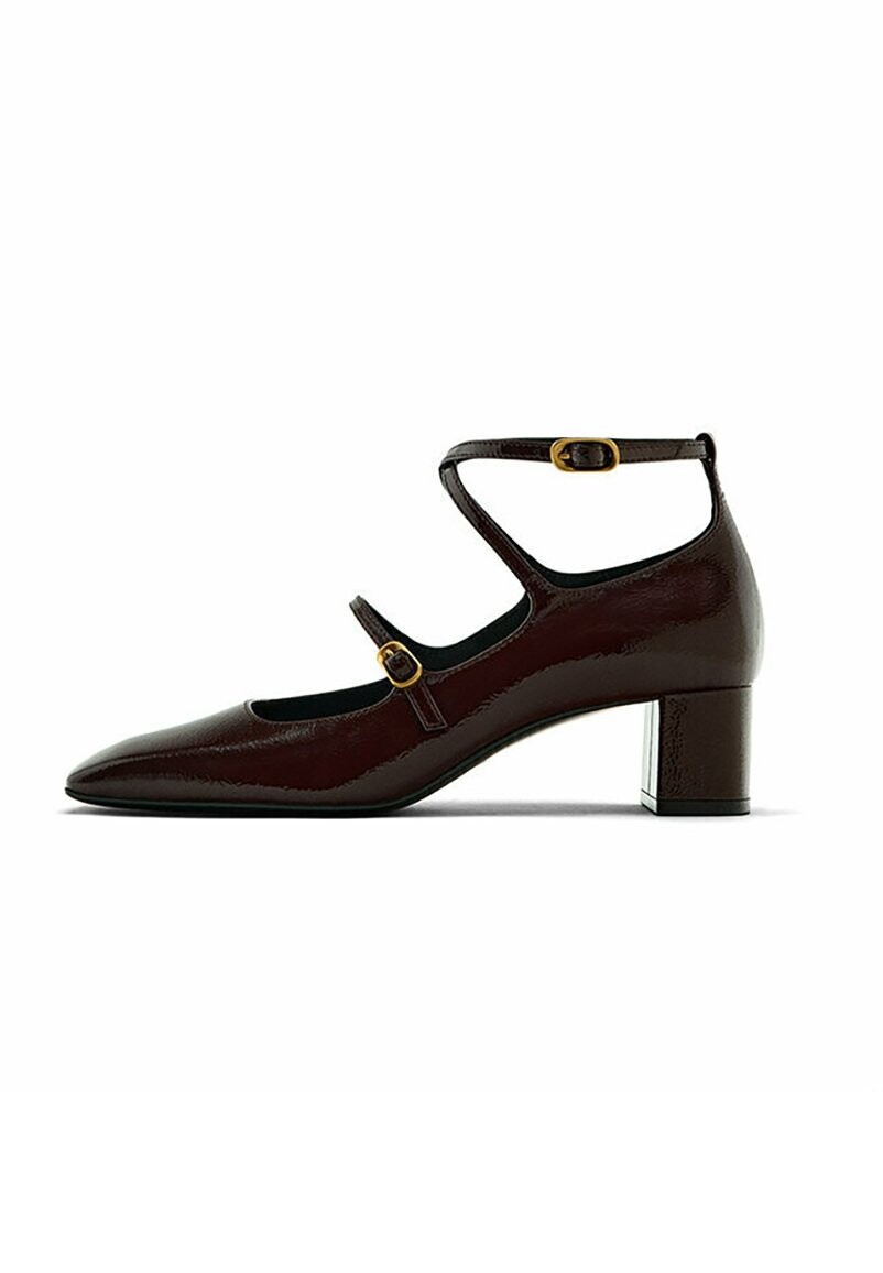 

Туфли ЛАКОВАЯ ОТДЕЛКА С ПРЯЖКАМИ Massimo Dutti, бордовый