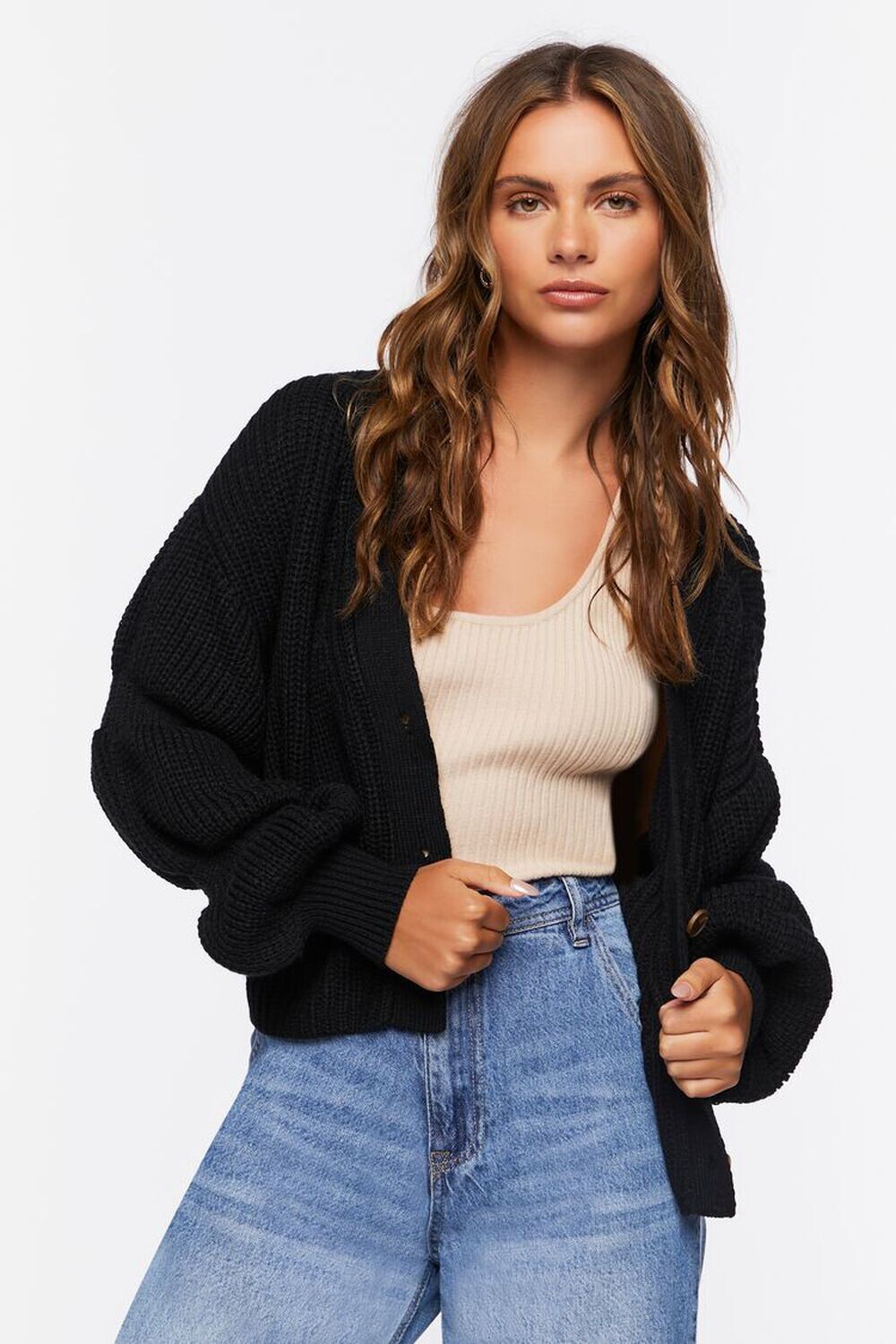 

Кардиган с рукавами Marie Forever 21, черный