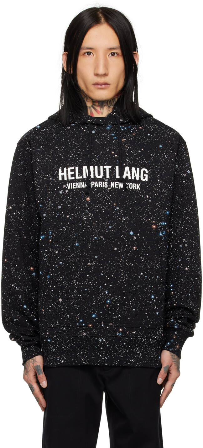 

Черная толстовка с капюшоном "Космос" Helmut Lang, цвет Black