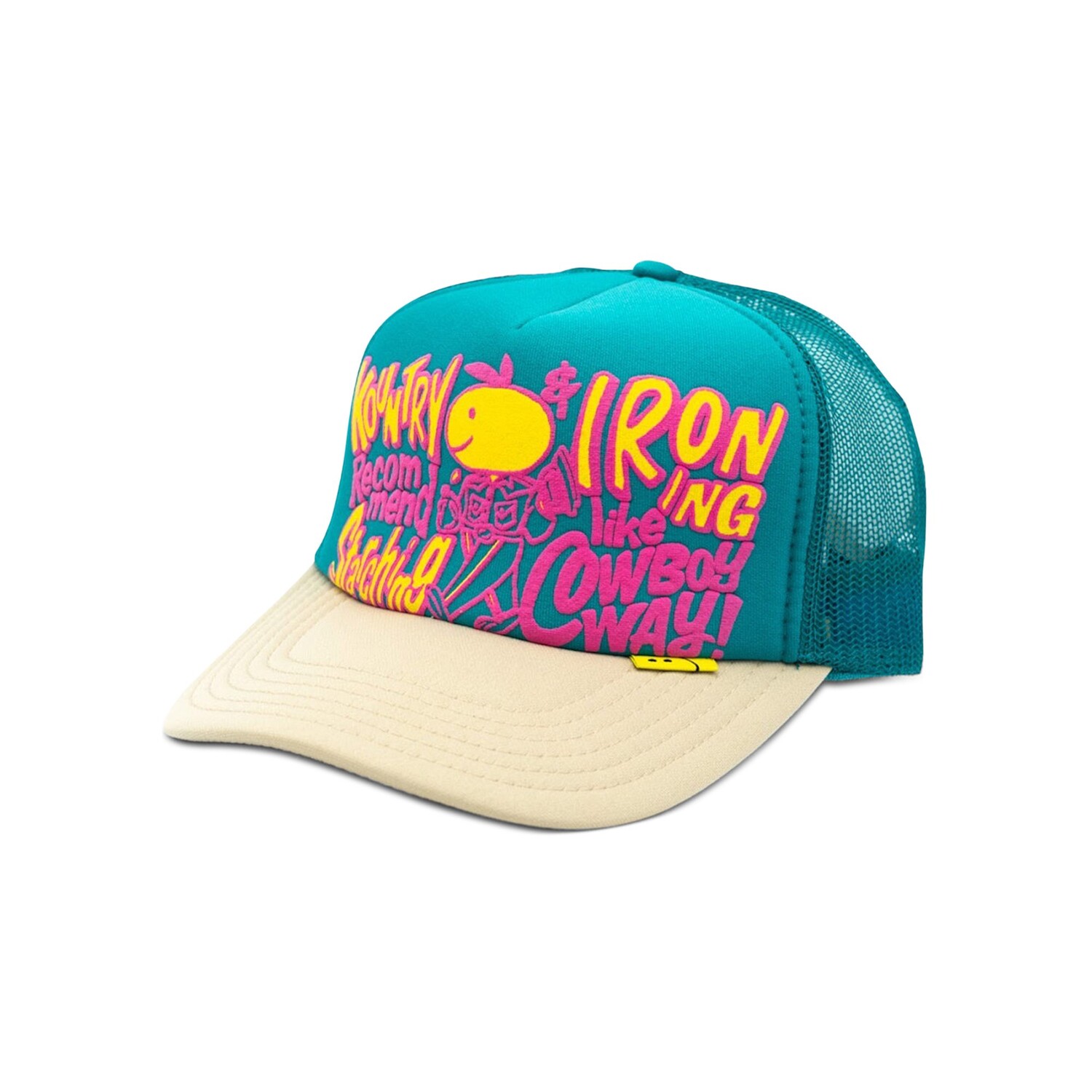 

Кепка Kapital Coneycowbowy Trucker, Бирюзовый/Бежевый