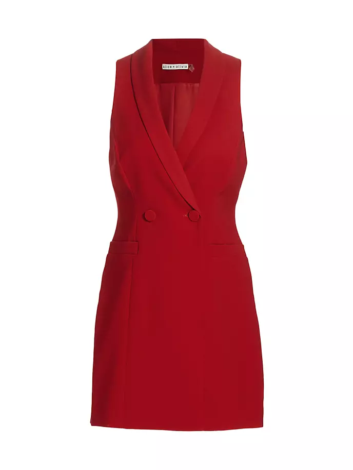 

Мини-платье-блейзер без рукавов Latoya Alice + Olivia, цвет perfect ruby