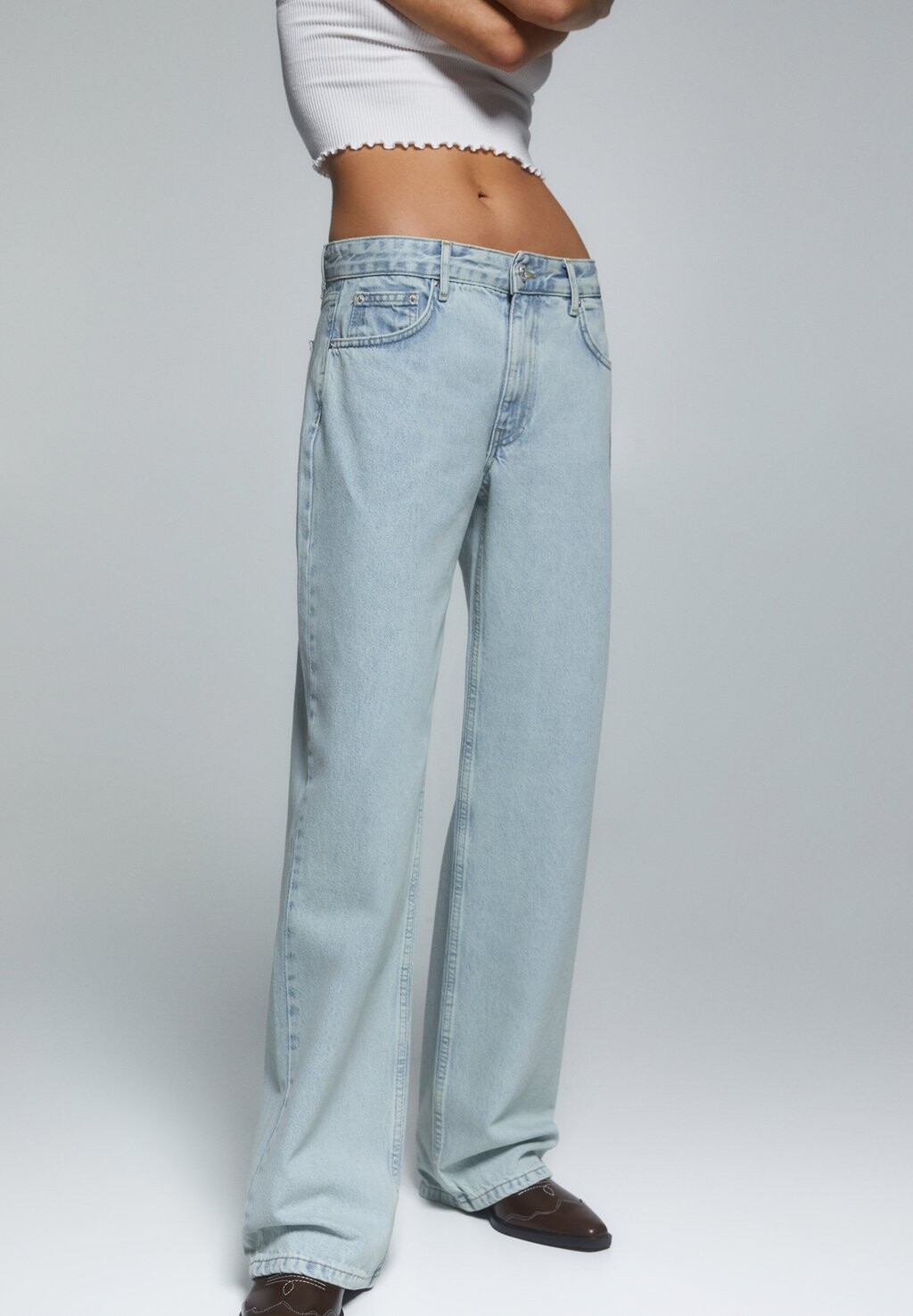 

Джинсы прямого кроя PULL&BEAR, цвет blue denim