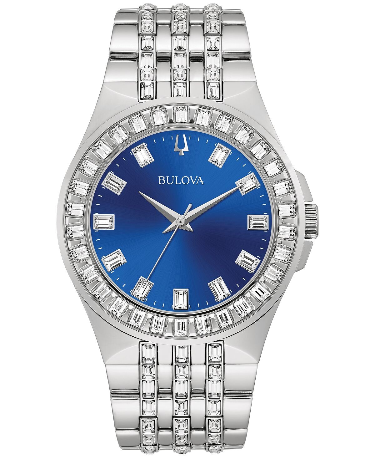 

Мужские часы-браслет из нержавеющей стали с кристаллами Phantom Crystal, 42 мм Bulova