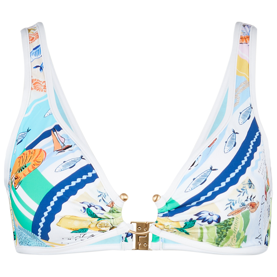 Верх бикини Seafolly Women's Wish You Were Here Ring Front Tank, цвет Atoll Blue picoult jodi wish you were here