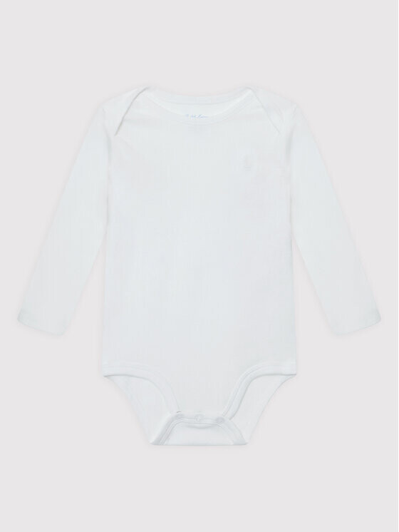 

Детское боди стандартного кроя Polo Ralph Lauren, белый