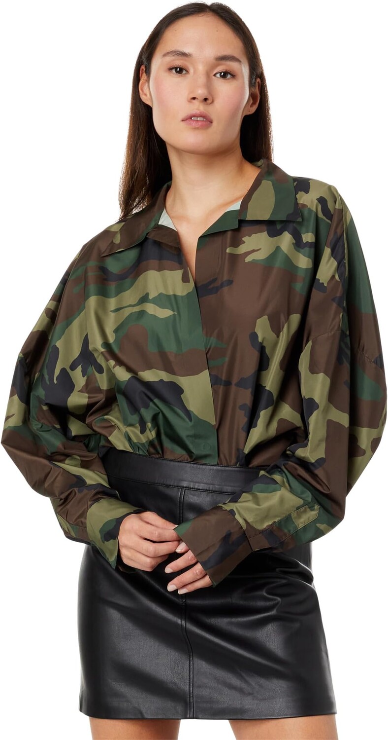 

Боди-рубашка Super Oversized Boyfriend NK Norma Kamali, камуфляж