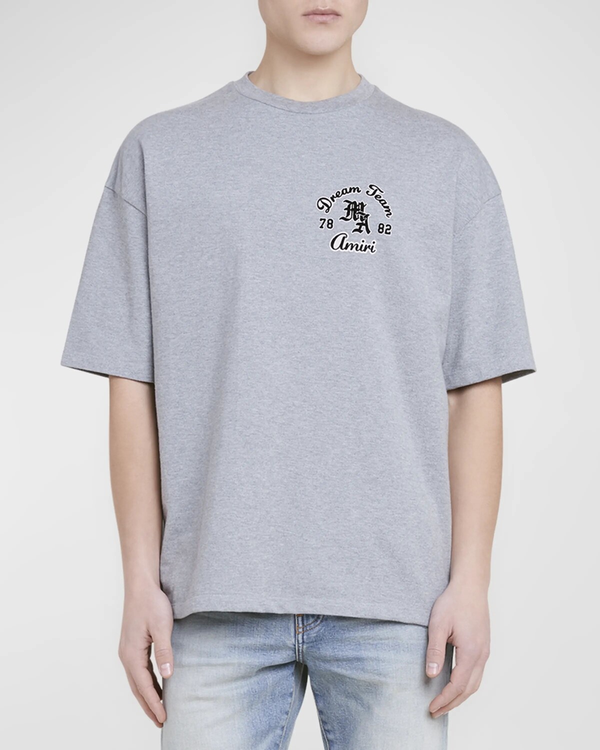 

Мужская футболка оверсайз Dream Team Amiri, цвет Grey