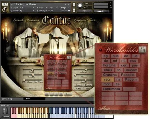 

Лучший сервис Cantus - виртуальный инструмент настоящего григорианского хора
