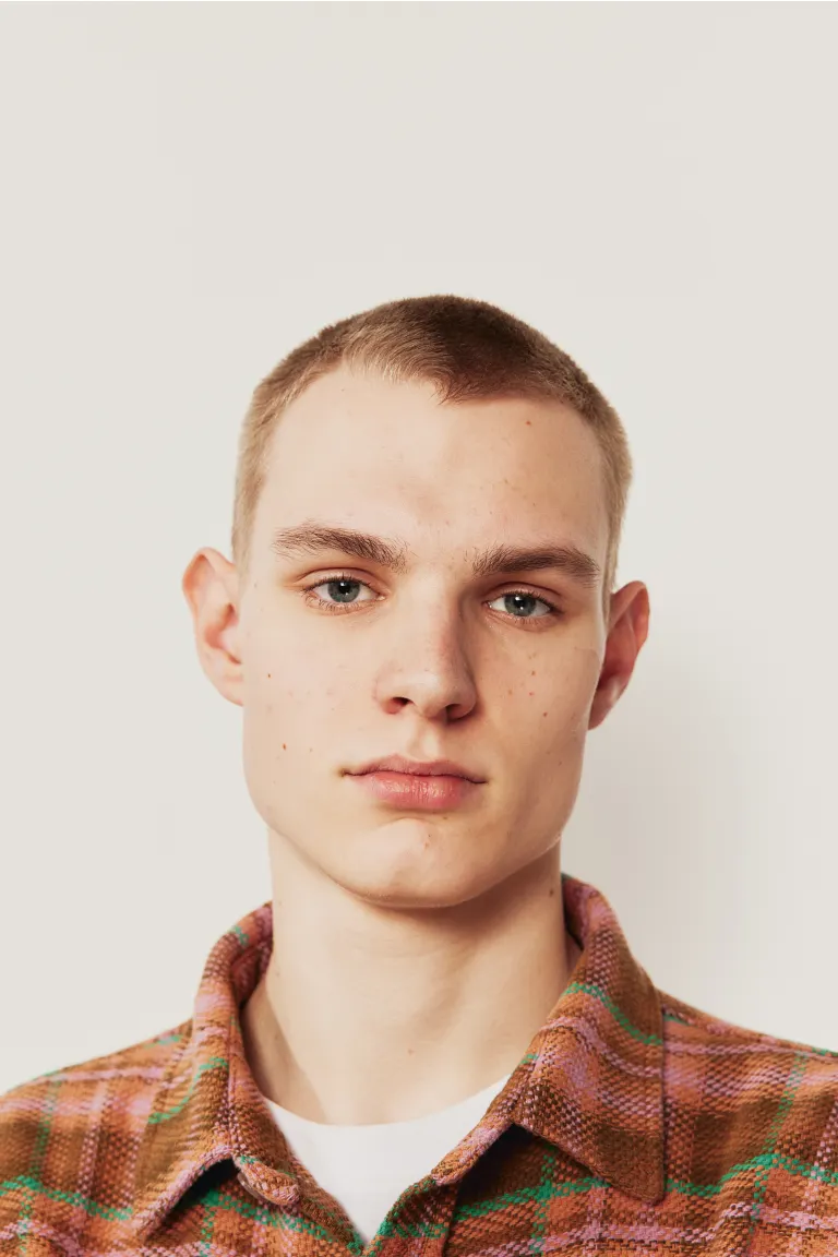 

Рубашка с вафельной структурой обычного кроя H&M, розовый