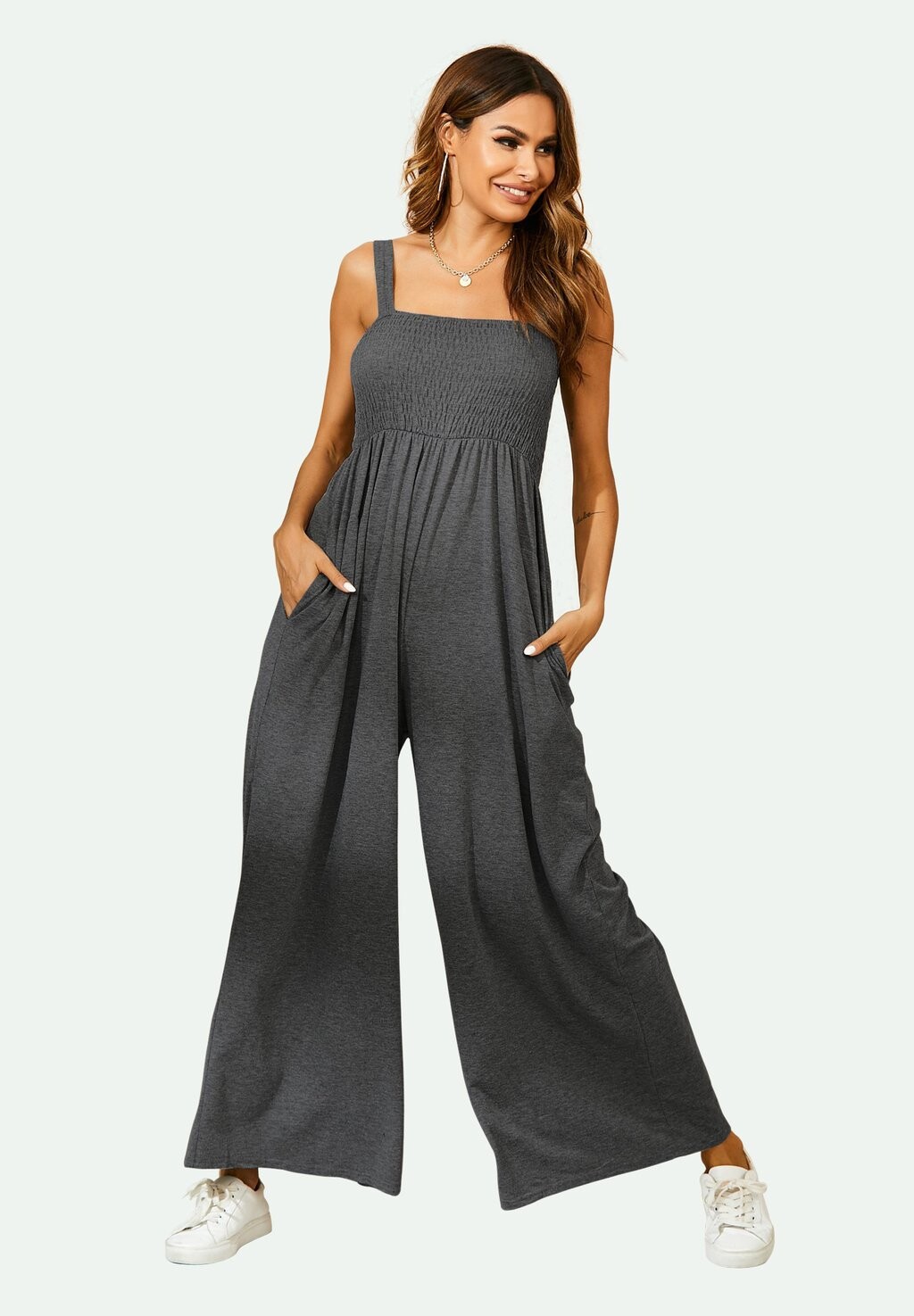 

Комбинезон STRAPPY BARDOT SLEEVELESS FS Collection, серый