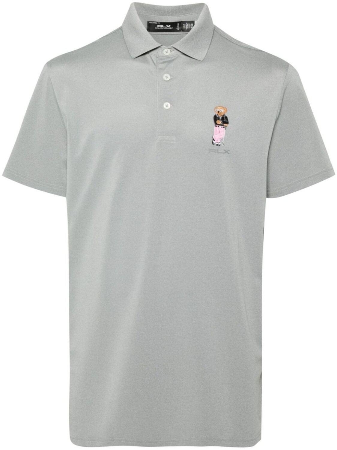 

RLX Ralph Lauren рубашка поло с вышивкой Polo Bear, серый