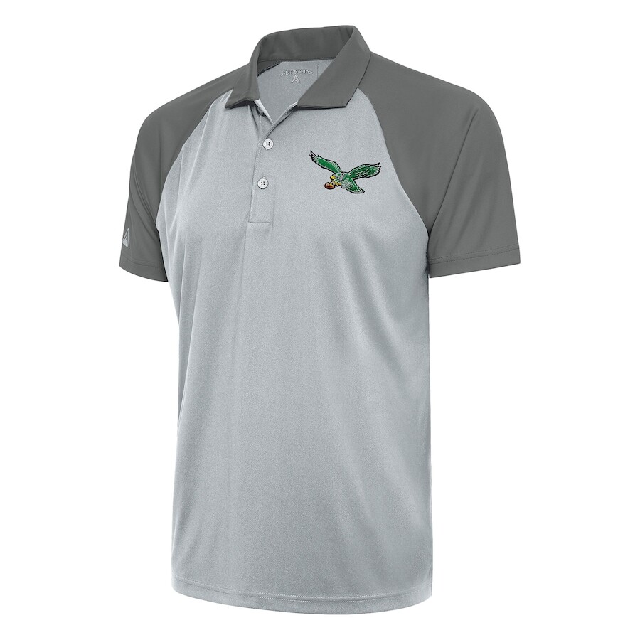 

Поло с коротким рукавом Antigua Philadelphia Eagles, серебряный
