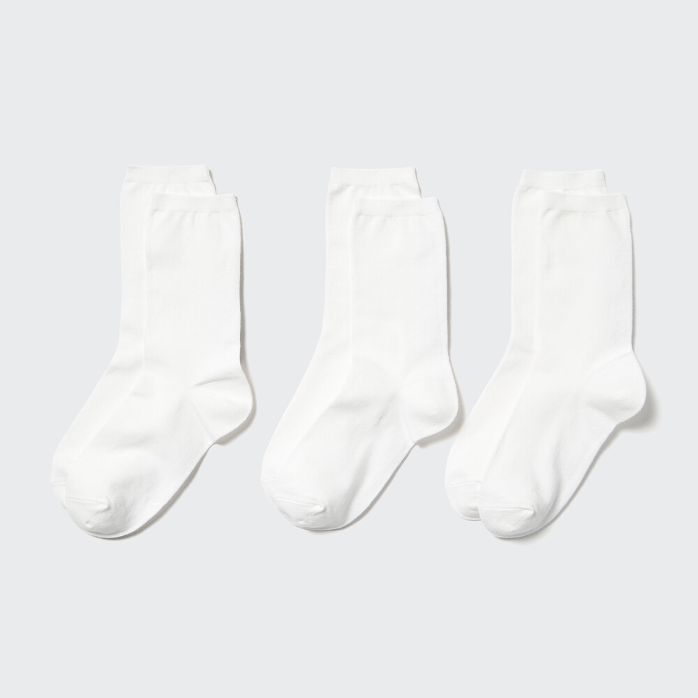 

Женские носки Uniqlo классические 3 пары, белый