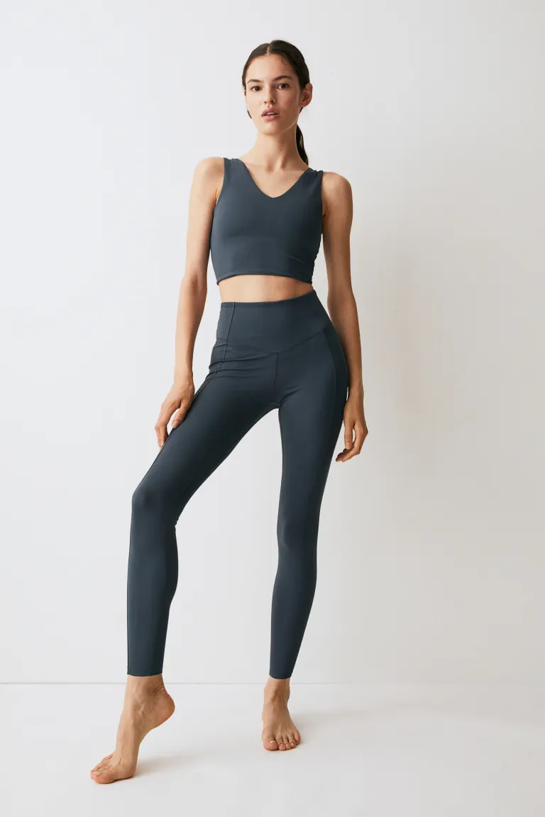 

Спортивный бюстгальтер softmove medium support H&M, зеленый