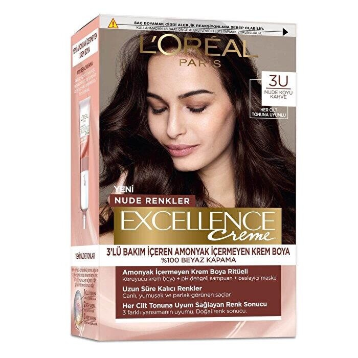 

Loreal Paris Excellence Creme Nudes 3U Нюдовый Темно-Коричневый