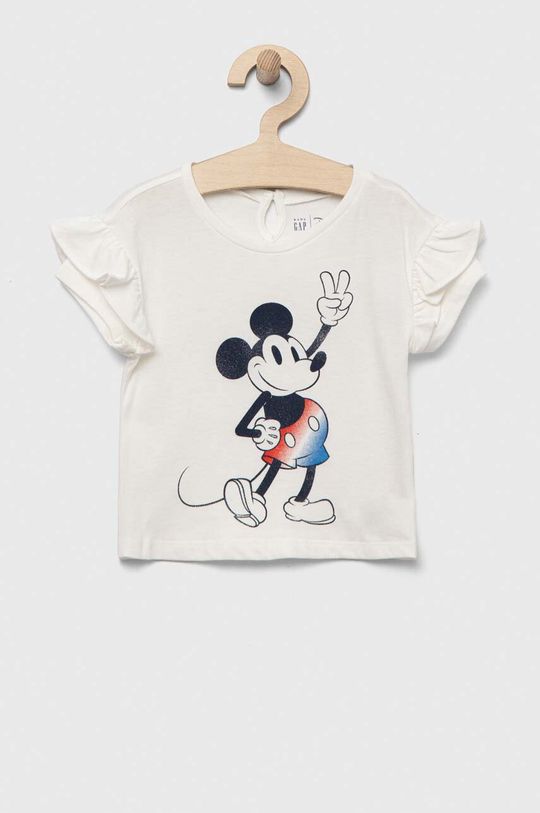 

Детская хлопковая футболка GAP x Disney, бежевый