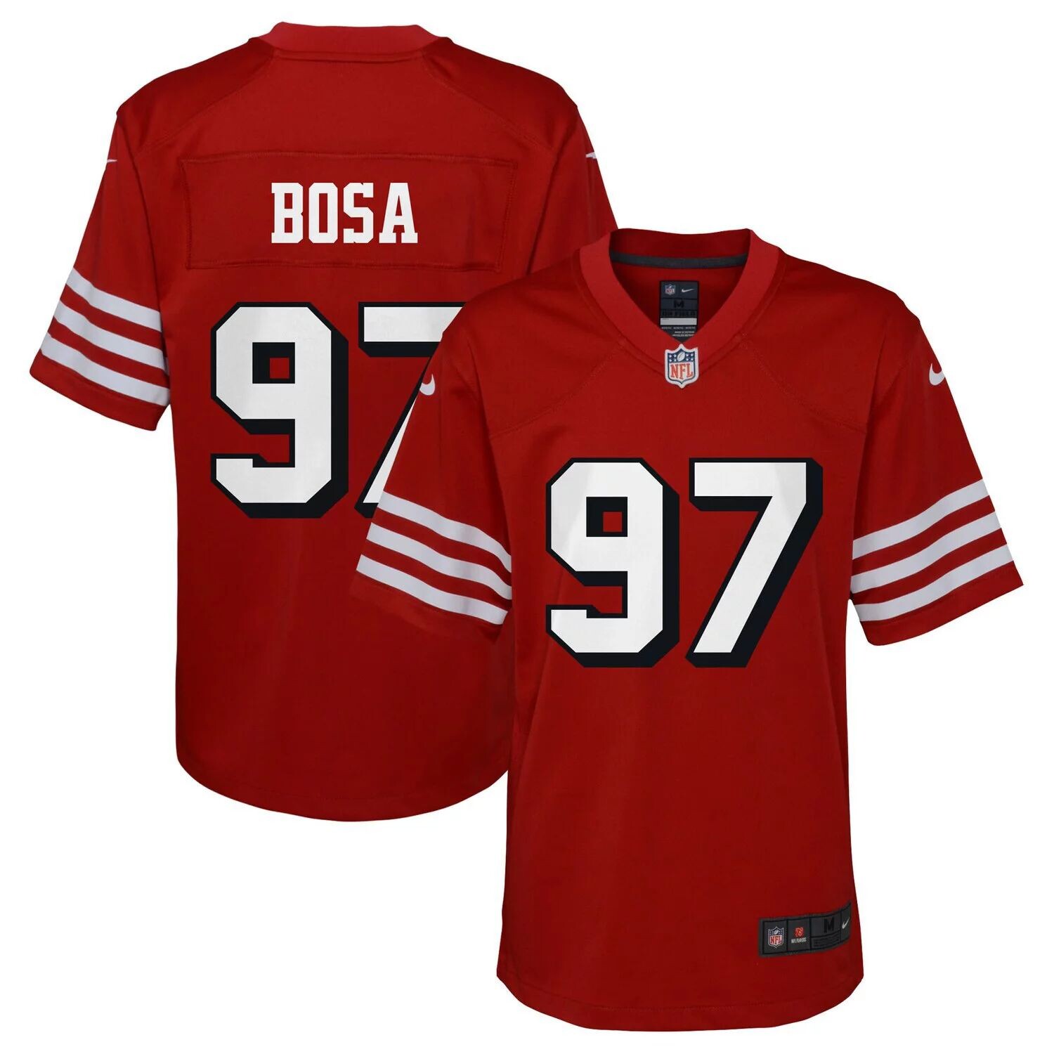 

Молодежная майка Nike Nick Bosa Scarlet San Francisco 49ers Альтернативная игра Nike