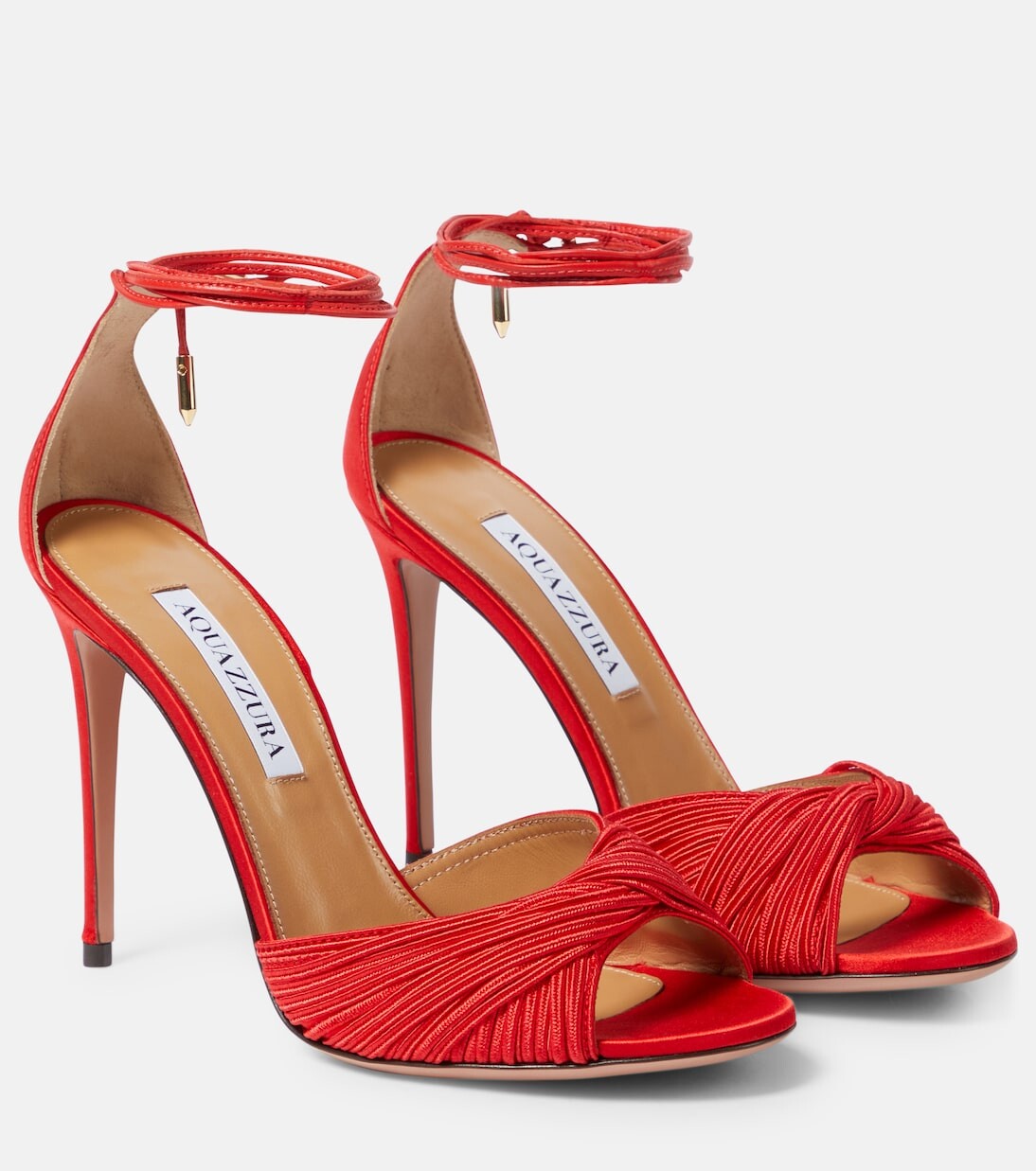 

Атласные босоножки bellini beauty 105 Aquazzura, красный
