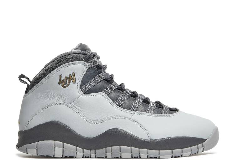 

Кроссовки AIR JORDAN 10 RETRO 'LONDON', платиновый