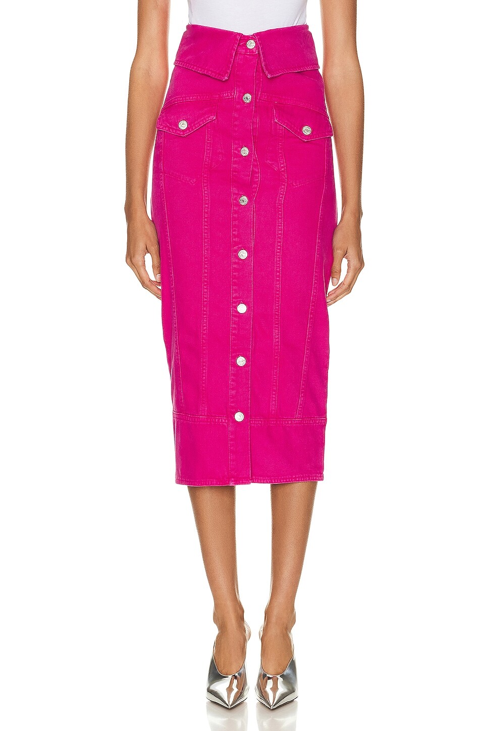 

Юбка Moschino Jeans Midi, фуксия