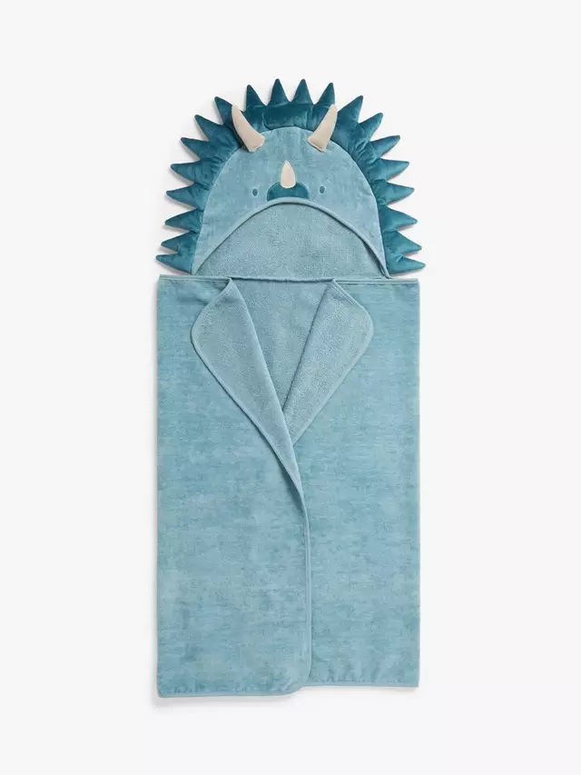 

Полотенце John Lewis Kids' Dino Hooded, цвет blue/multi