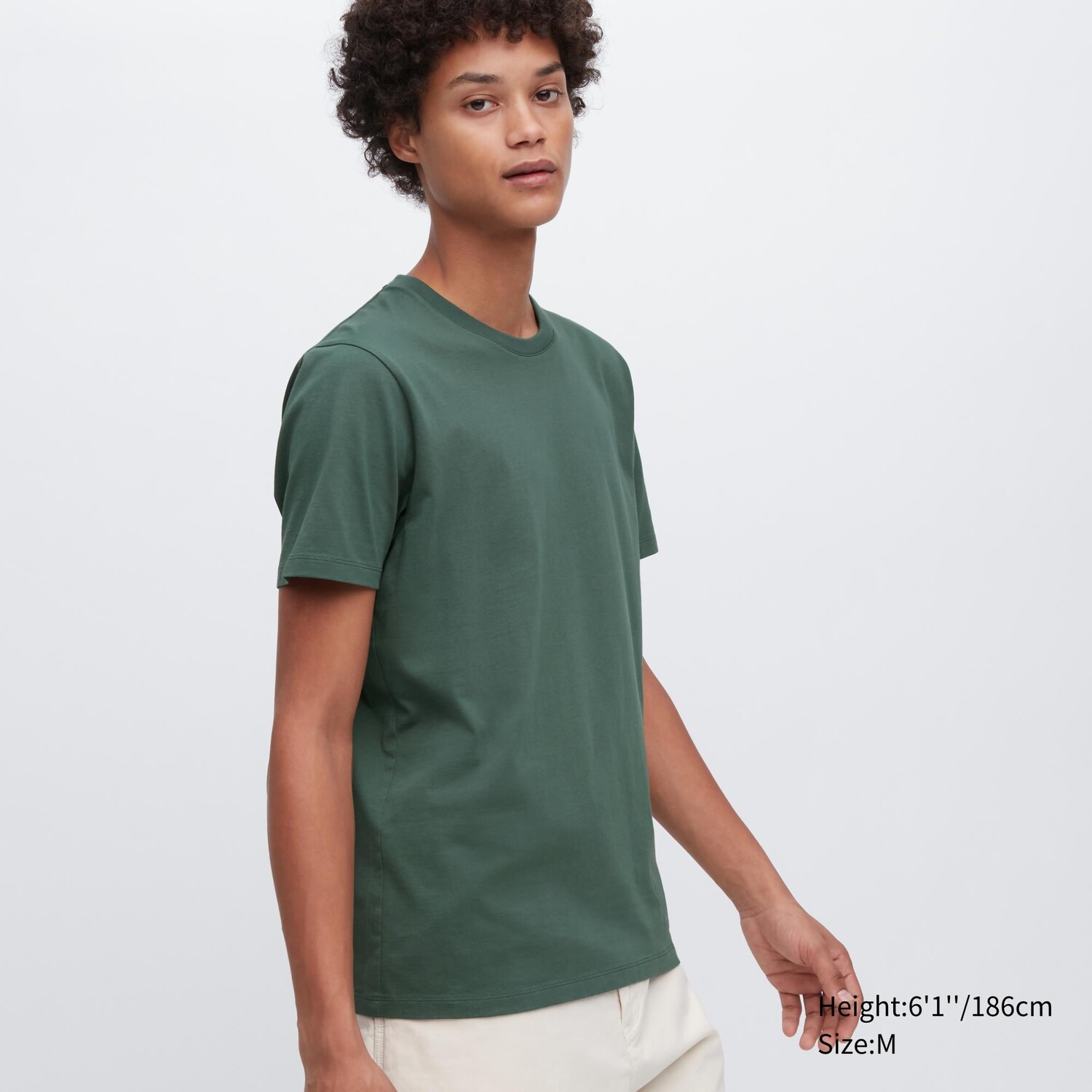

Футболка Uniqlo Supima 100% с круглым вырезом, зеленый