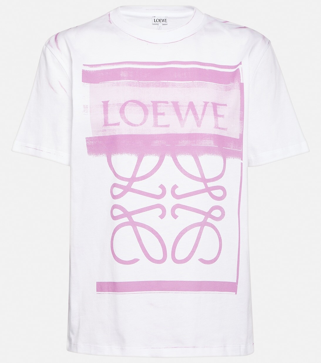 

Футболка Anagram из смесового хлопка LOEWE, розовый
