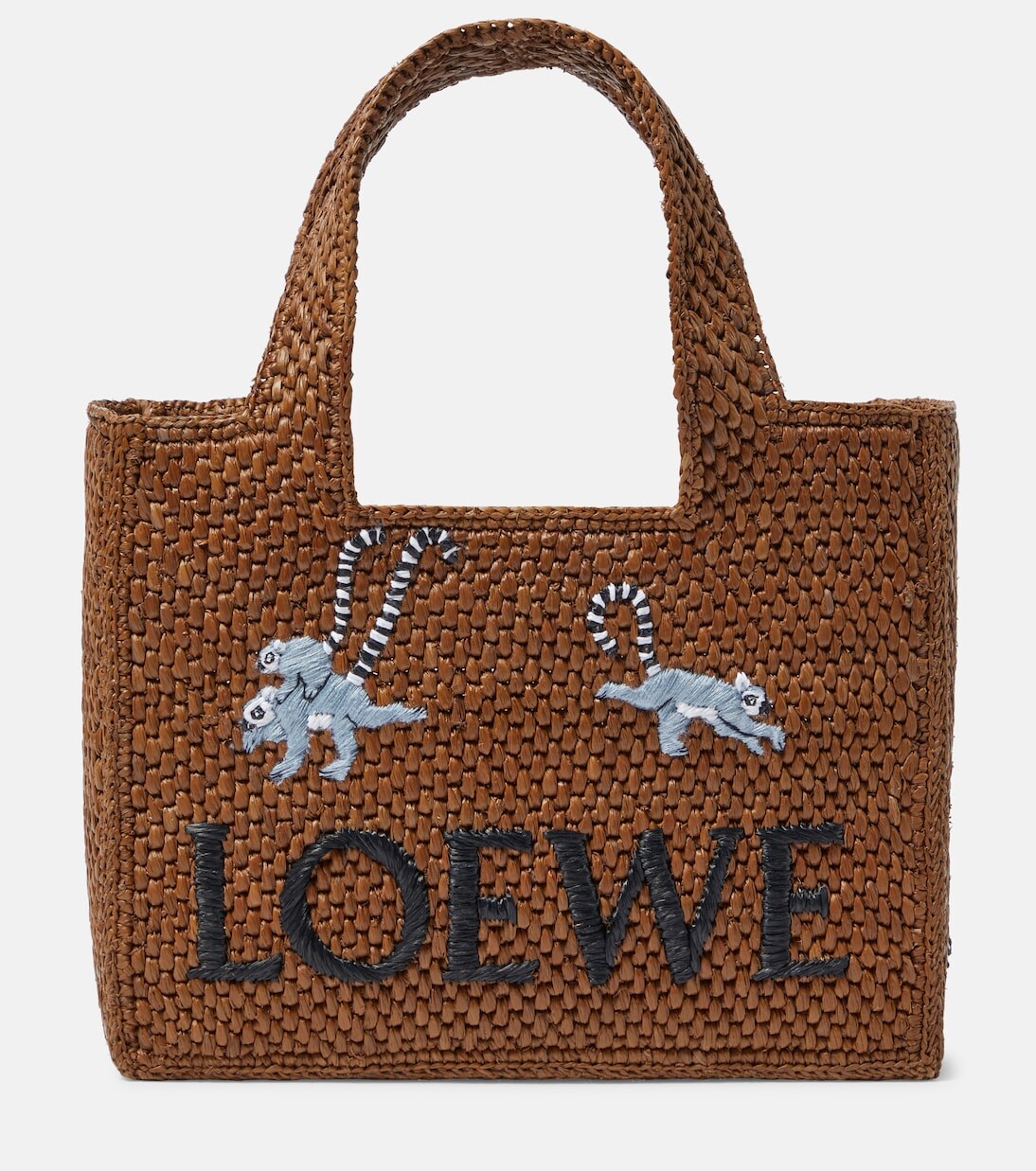 

Маленькая сумка-тоут из рафии x suna fujita font Loewe, коричневый